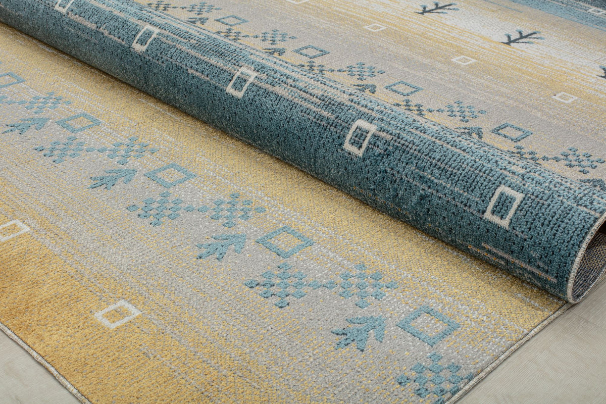 Yellow Tribal Bohemian Area Rug 2'6" x 4' Y393