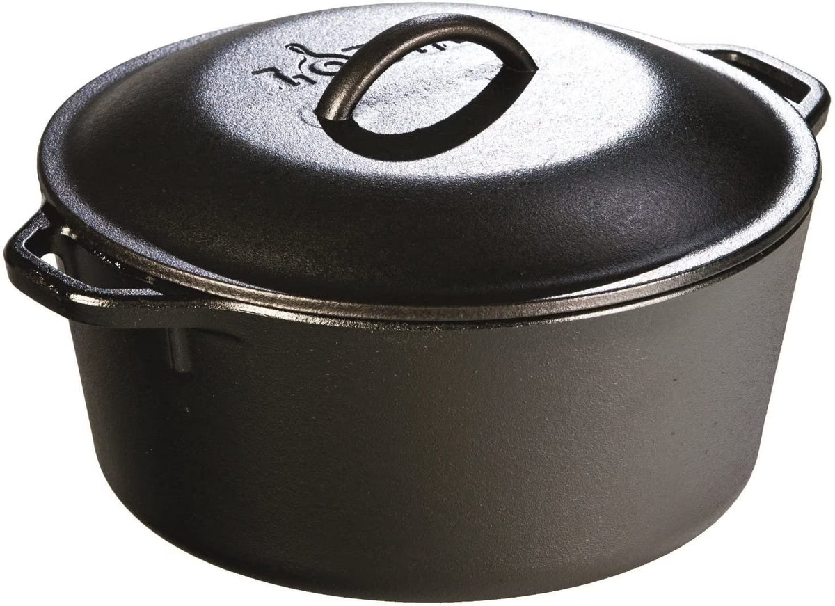 Pre-Seasoned Cast-Iron Dutch Oven with Dual Handles 5-Quart N8318