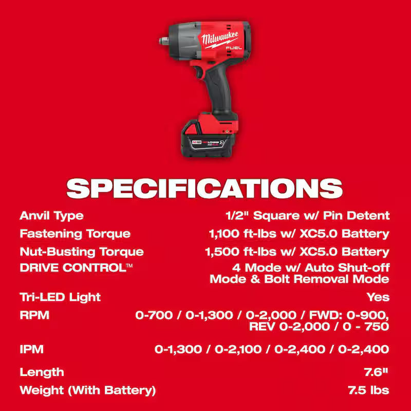 18V Lithium-Ion Brushless Cordless 1/2 in. Impact Wrench with Friction Ring Kit D7159