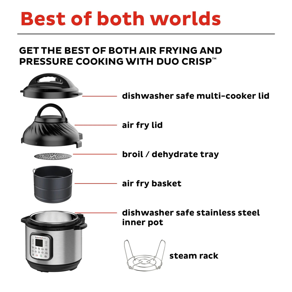 11-in-1 Air Fryer and Electric Pressure Cooker Combo, 8 Quart T1959