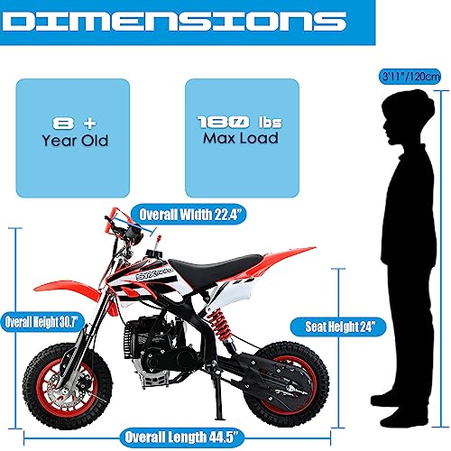 4-Stroke 40cc Mini Dirt Bike (White) H438