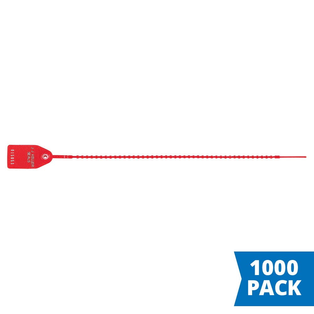 Red Tug Tight Plastic Trailer Seals 1000-pk. 12" Heavy-Duty Numbered Tamper Resistant Y9394