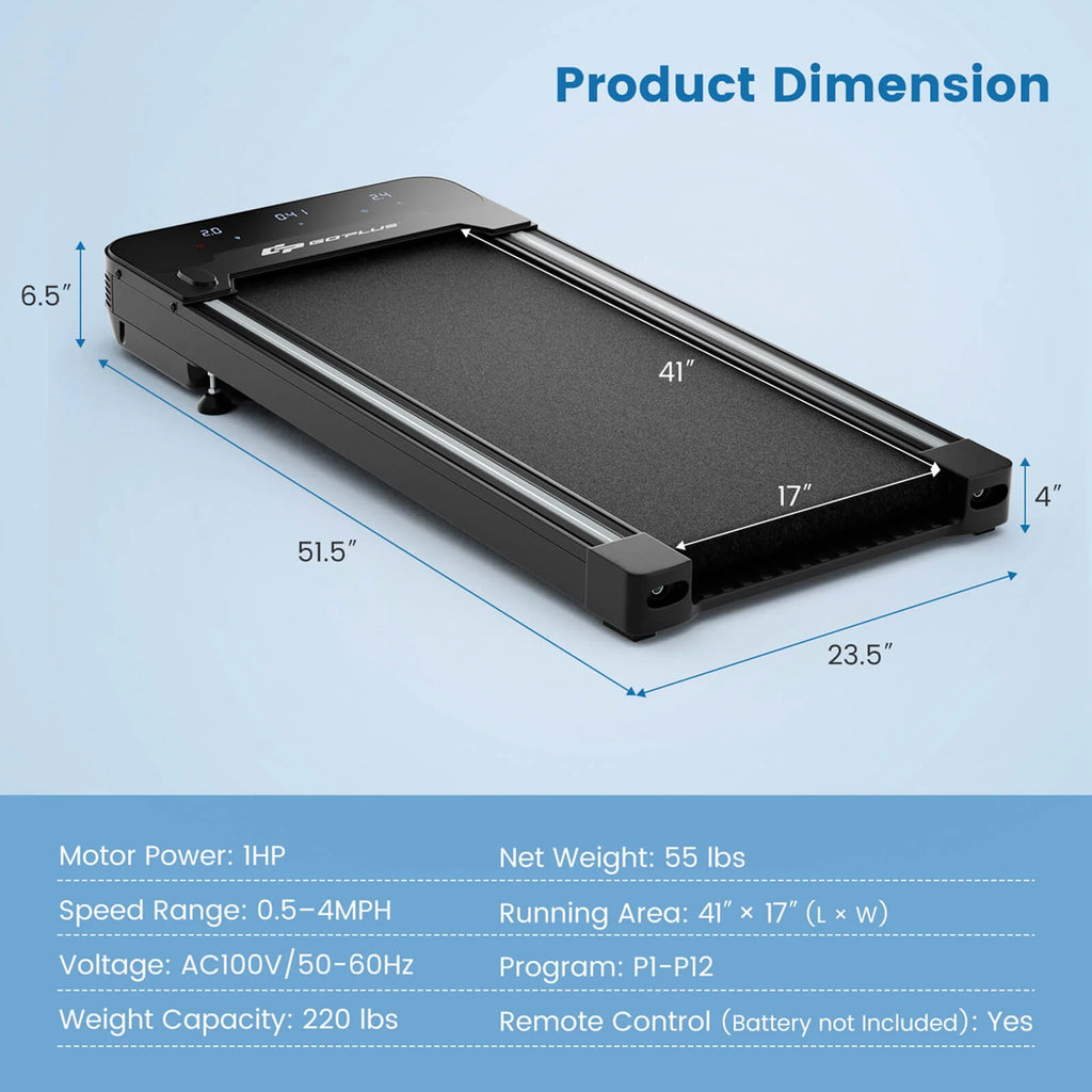 1HP Under-Desk Walking Treadmill G8542