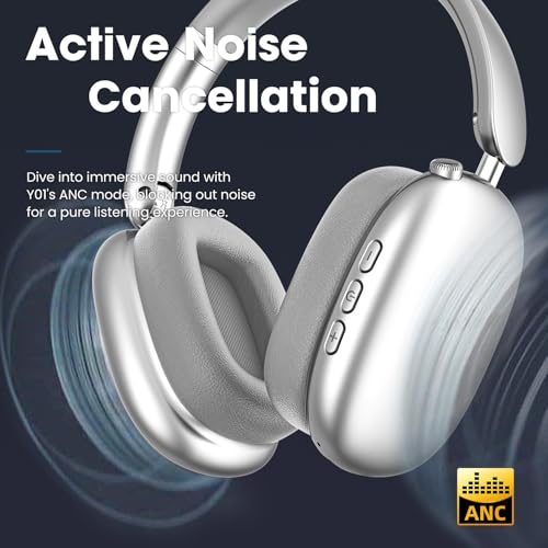 Wireless Over Ear Noise Canceling Bluetooth 5.3 Headphones J241