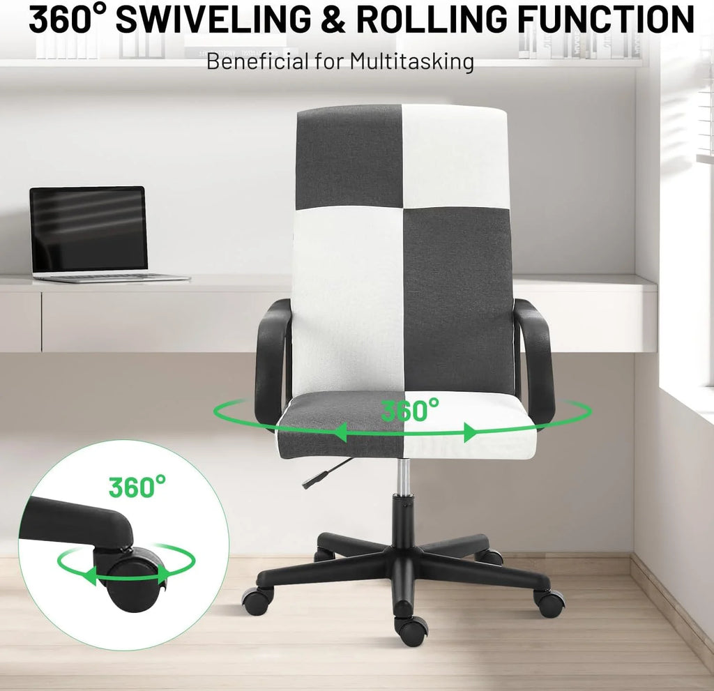 Ergonomic High Back PU Leather Swivel Rolling Office Chair with Flip-up Armrests N962878