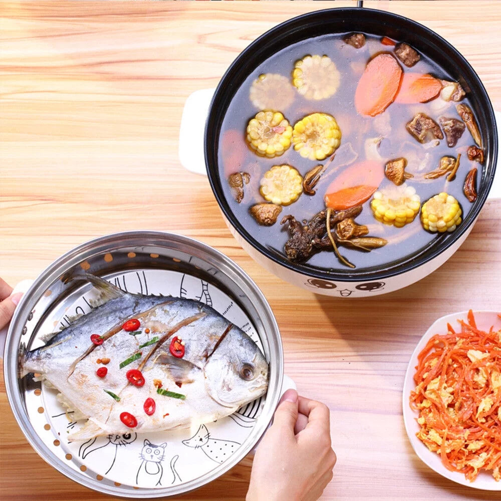 Multifunction Electric Skillet Non Stick Cooker with Steamer Z2621