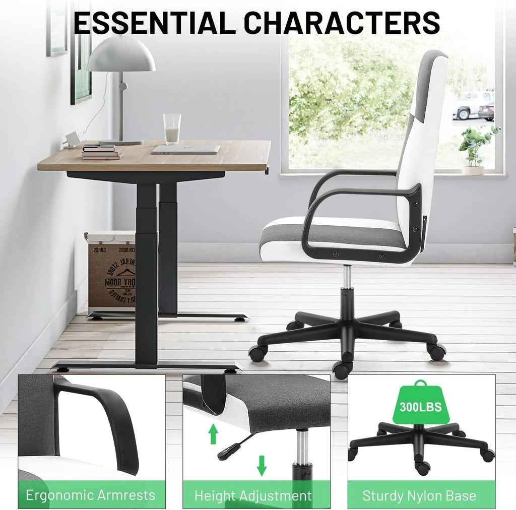 Ergonomic High Back PU Leather Swivel Rolling Office Chair with Flip-up Armrests N962878