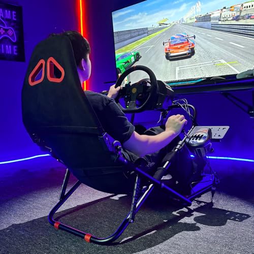Foldable Racing Simulator Cockpit with Seat Q840