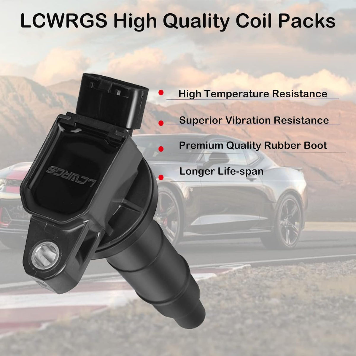 4PCS Ignition Coils for 2001-2012 2.0L 2.4L Toyota Camry Matrix RAV4 Solara Highlander Scion TC xB Lexus HS250h W120