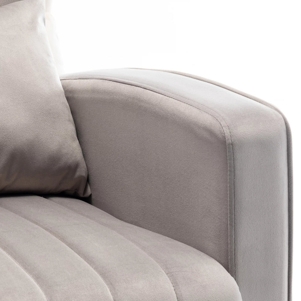 Velvet Upholstered Rocking Chair with Metal Legs G795628