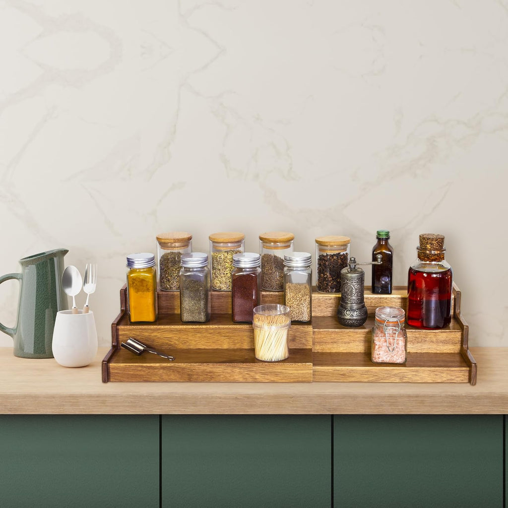 3 Tier Acacia Wood Spice Rack X63494
