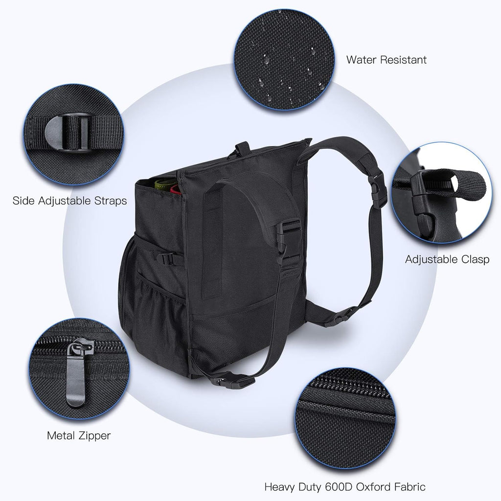 Black Car Front Seat Organizer Bag with 3 Adjustable Straps W142