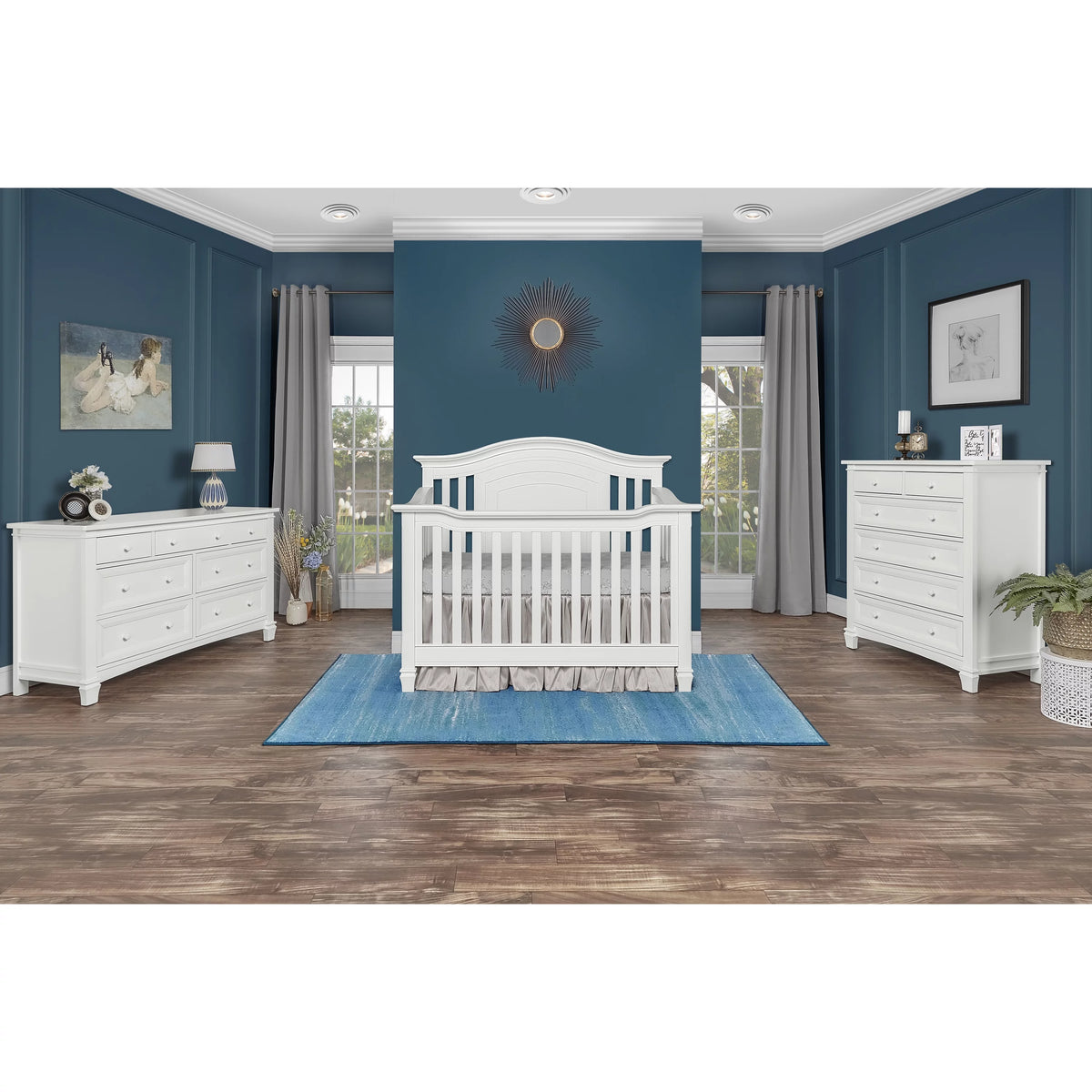 White 5-in-1 Convertible Crib D8233