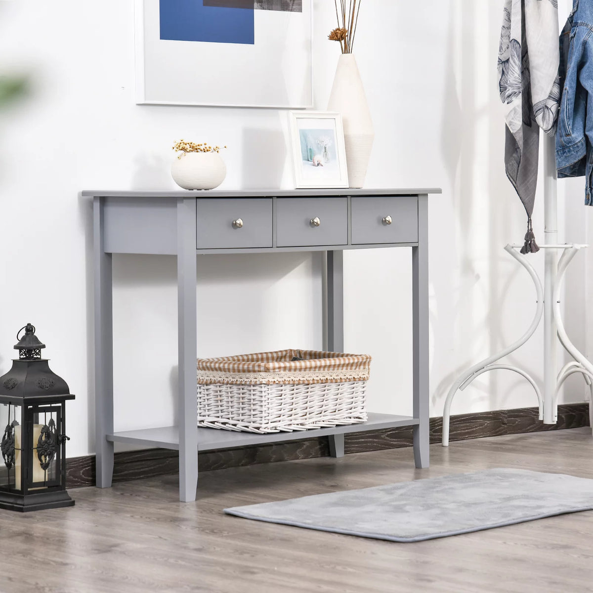 Console Table with Drawer and Bottom Shelf I290