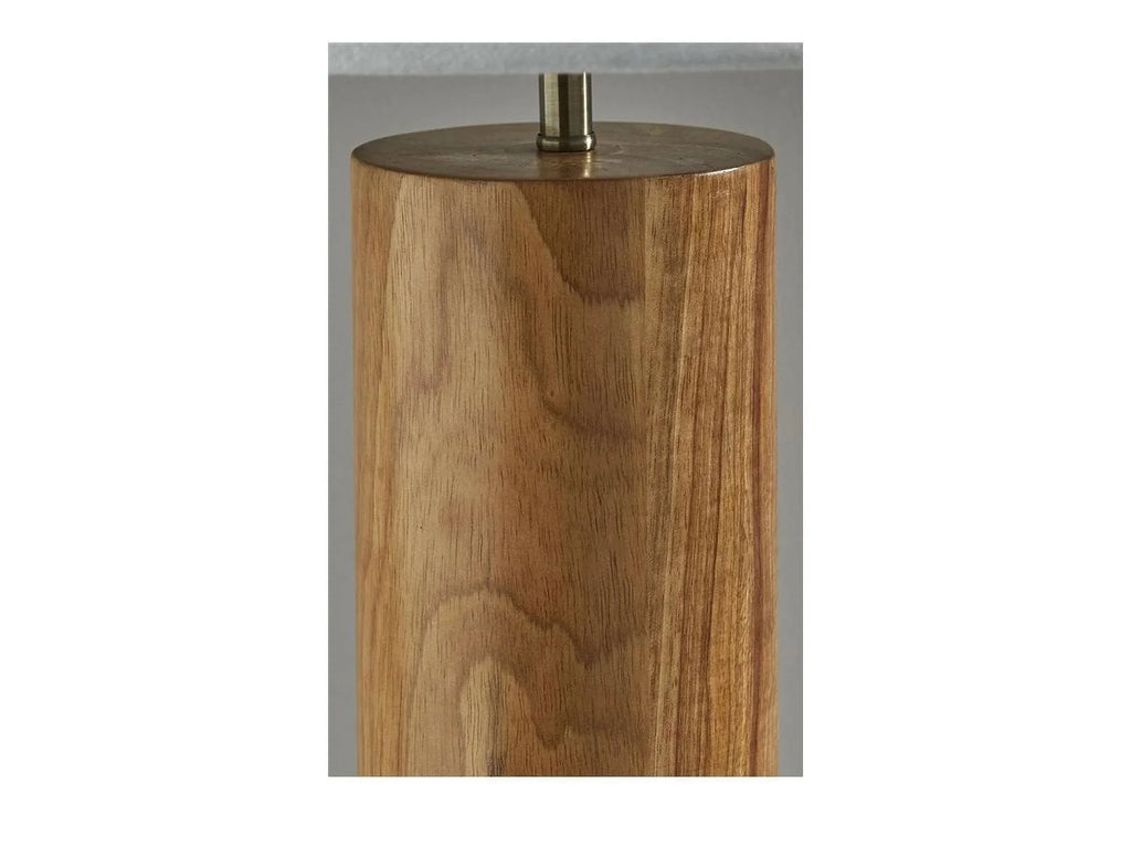 Table Lamp with Oak Wood and Brass Accent I705436