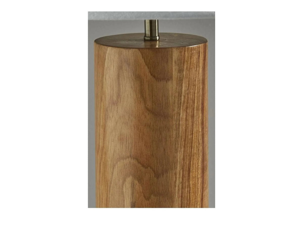 Table Lamp with Oak Wood and Brass Accent I705436