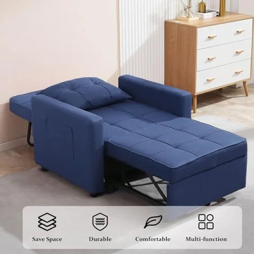 White Convertible Chair Bed O283499
