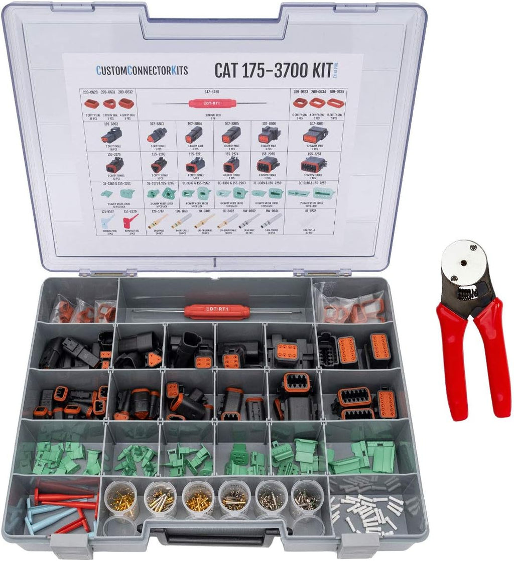 Field Service Kit with 4-Way Indent Crimp Tool and Extra Contacts E5253