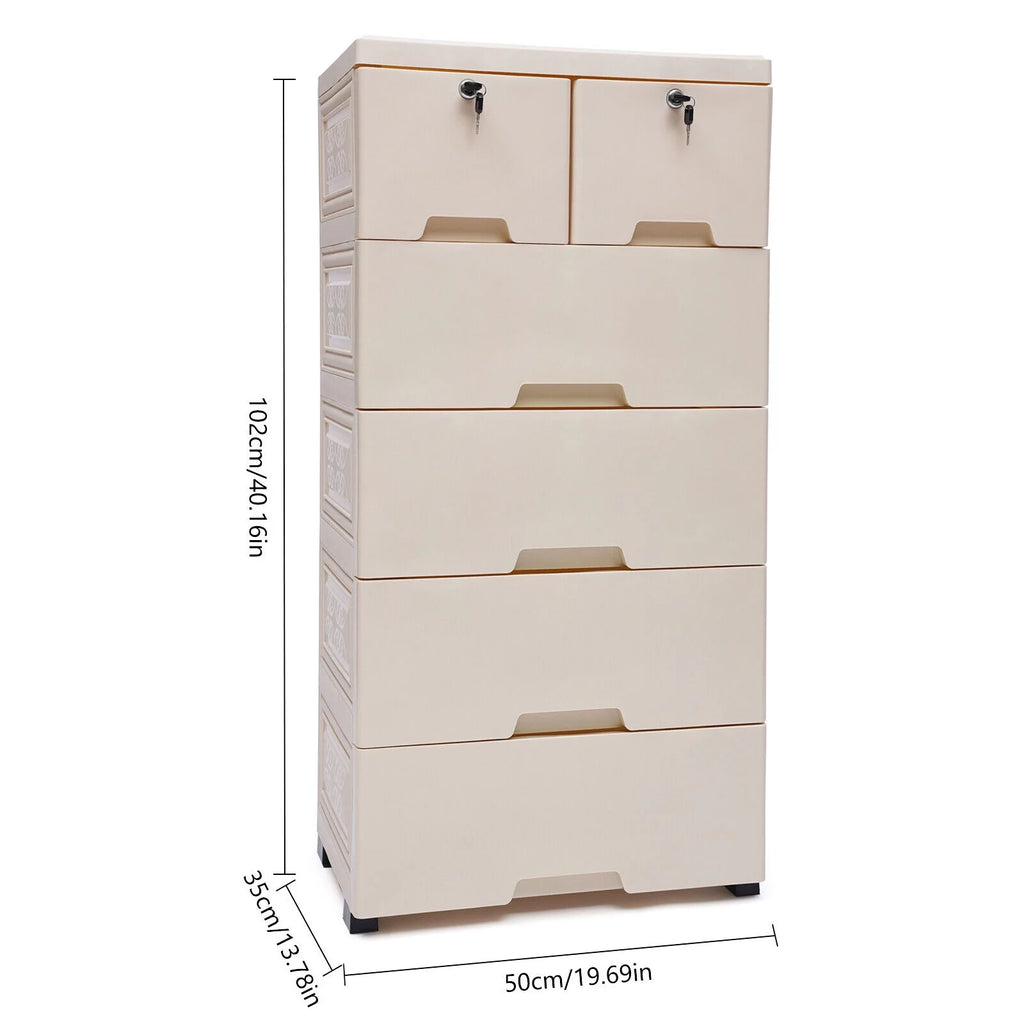 Lockable 6 Drawers Storage Cabinet R5238