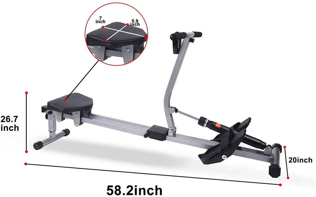 Rowing Machine with Digital Monitor Black B618