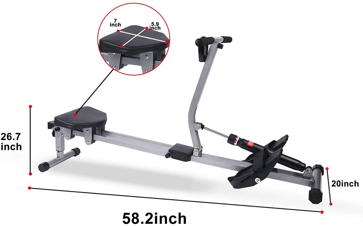 Rowing Machine with Digital Monitor Black B618