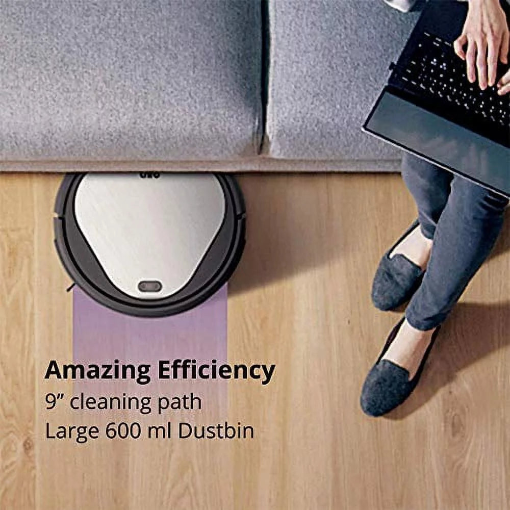 Black Robot Vacuum Cleaner, 3000Pa Suction, 90-Minute Runtime N674