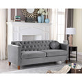 Grey Velvet Chesterfield Sofa L784494
