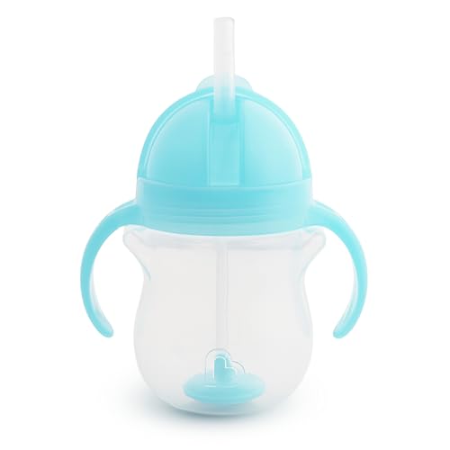7 Ounce 2 Pack Blue/Green Weighted Straw Sippy Cup Q88448