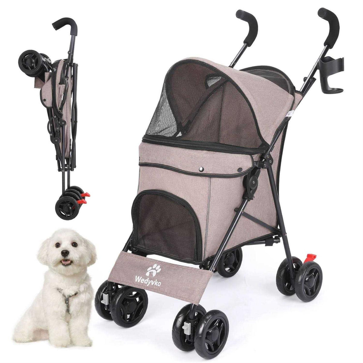 Foldable Pet Stroller with Cup Holder E301