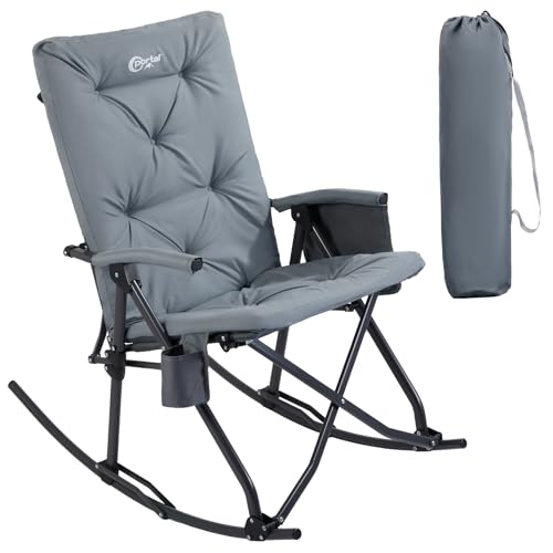 Oversized Folding Rocking Camping Chair with Carry Bag, Blue U9591