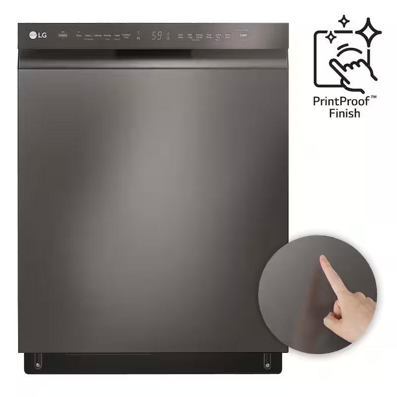 Black Stainless Steel Front Control Dishwasher Y285