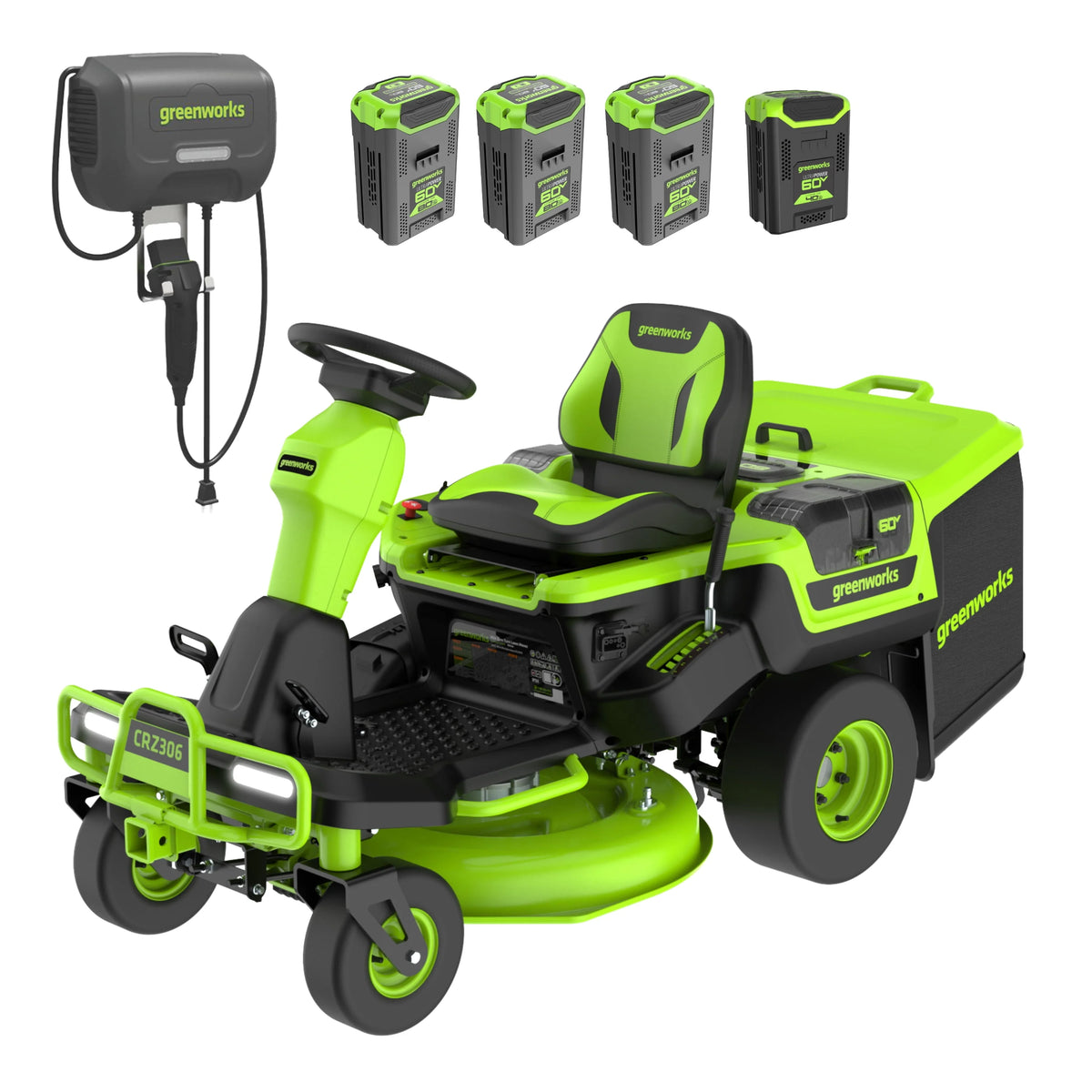 60V 30” Zero Turn Riding Lawn Mower with Batteries & Charger Z577642