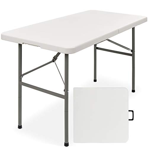 4ft Black Plastic Folding Table V3811