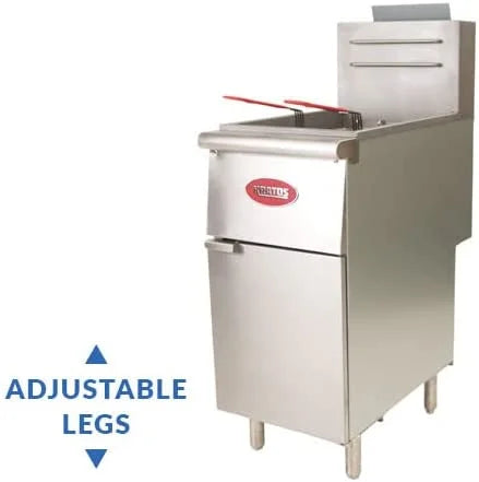 Commercial Gas Floor Fryer 40 lb. Capacity Natural Gas M496