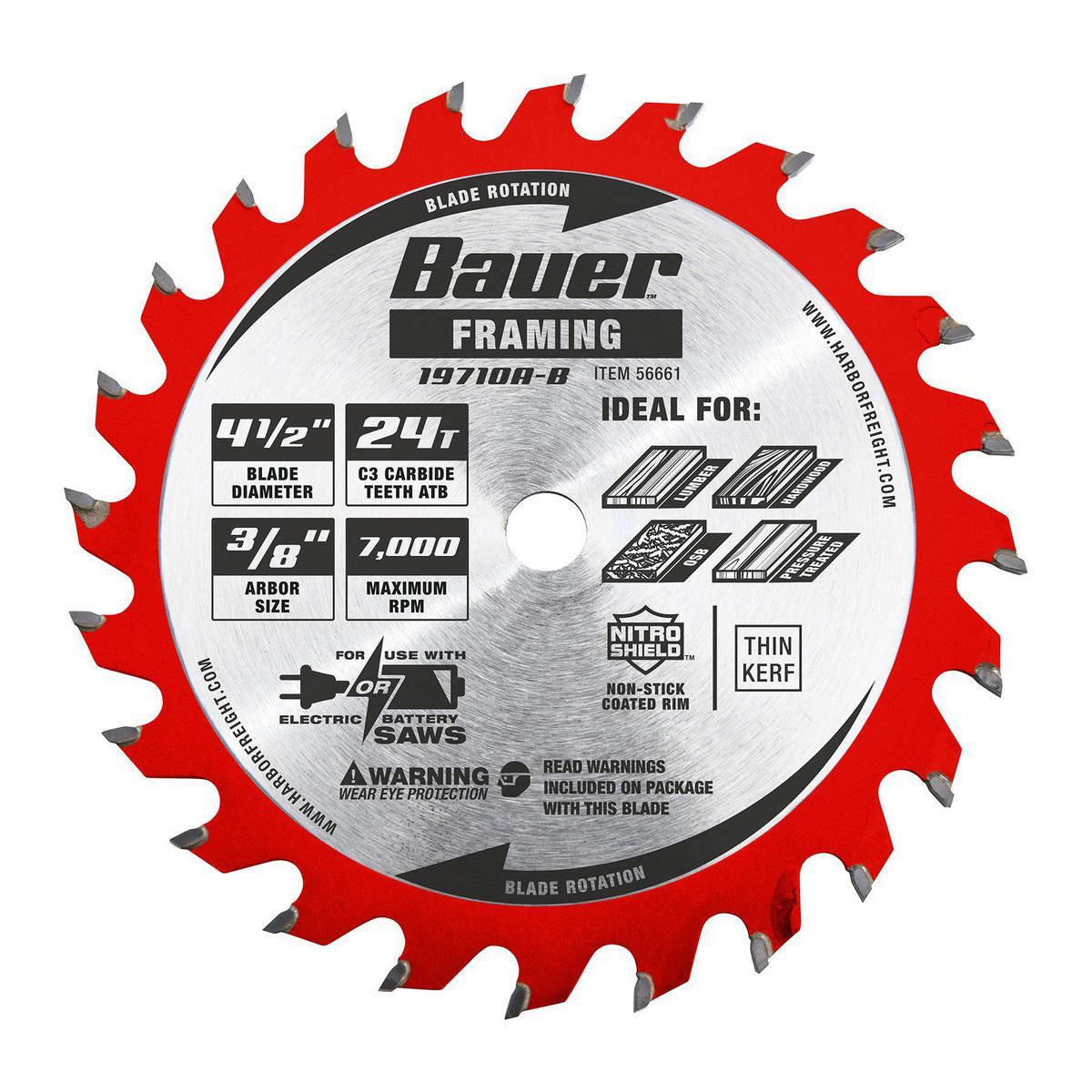 4-1/2 in. 24T Framing Circular Saw Blade B6286