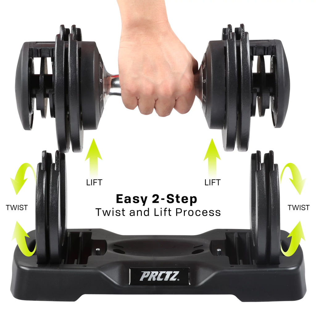 10-50 lb Adjustable Dumbbell, Black B35408
