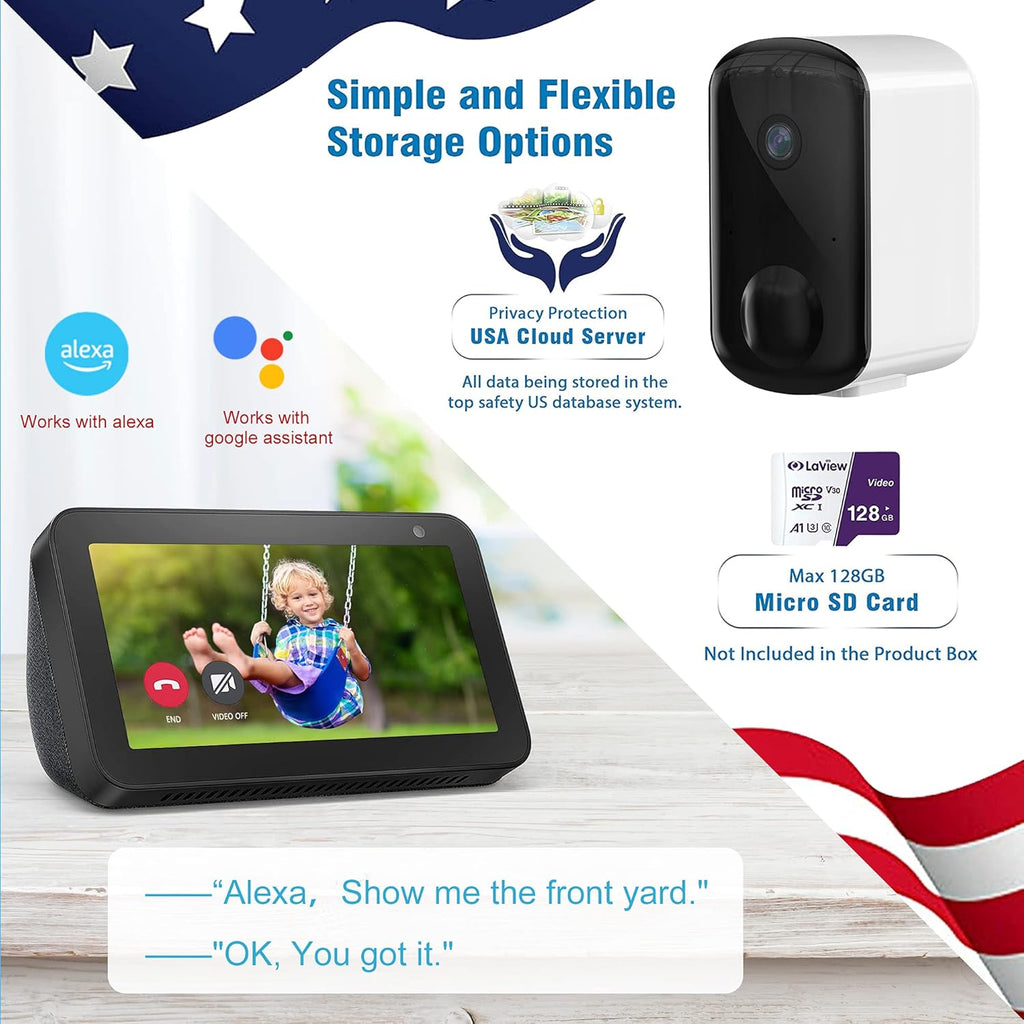 2K Security Camera Wireless Outdoor with Night Vision C654862