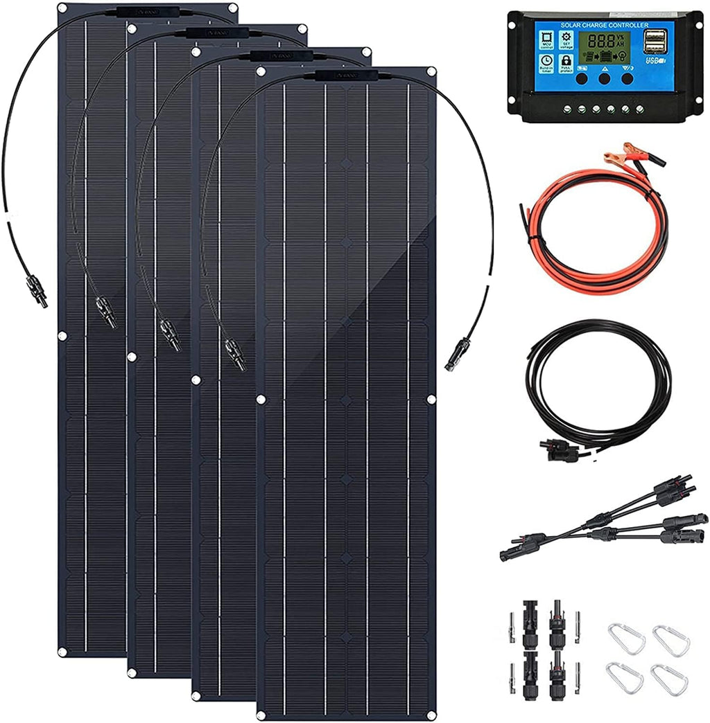 Flexible Monocrystalline Solar Panel Kit 4 X 200W with 40A Controller K32410
