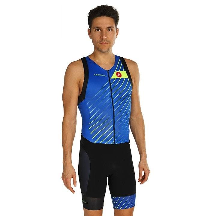 Drive Blue Sleeveless Suit J3157