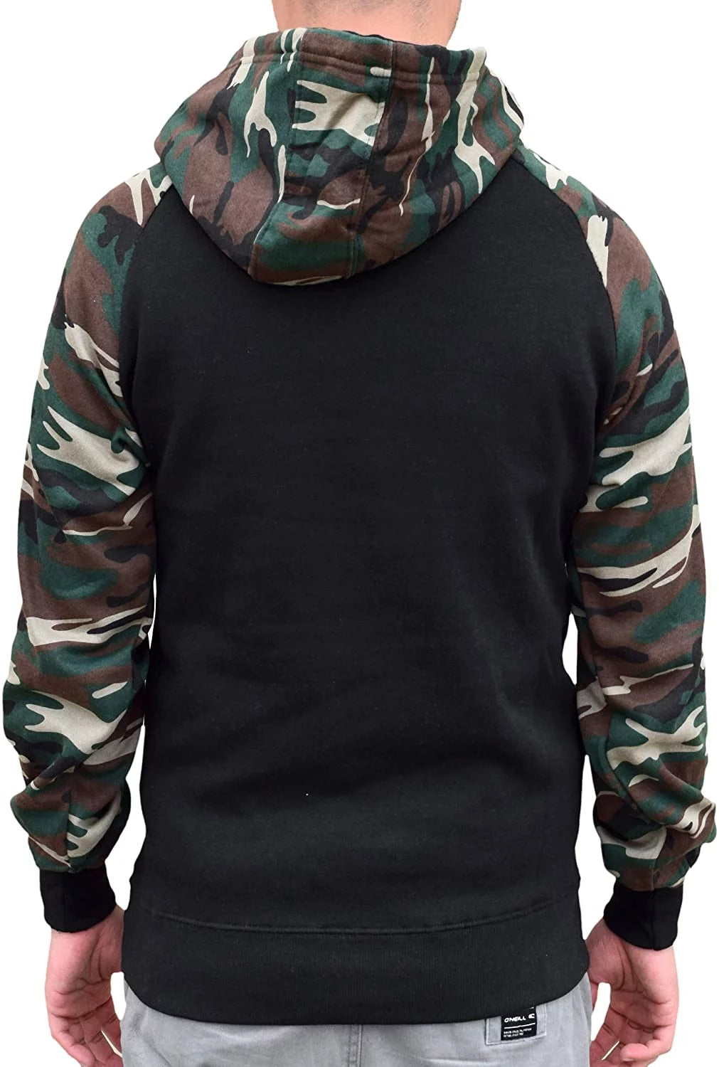 Black Camo Raglan Hoodie I584