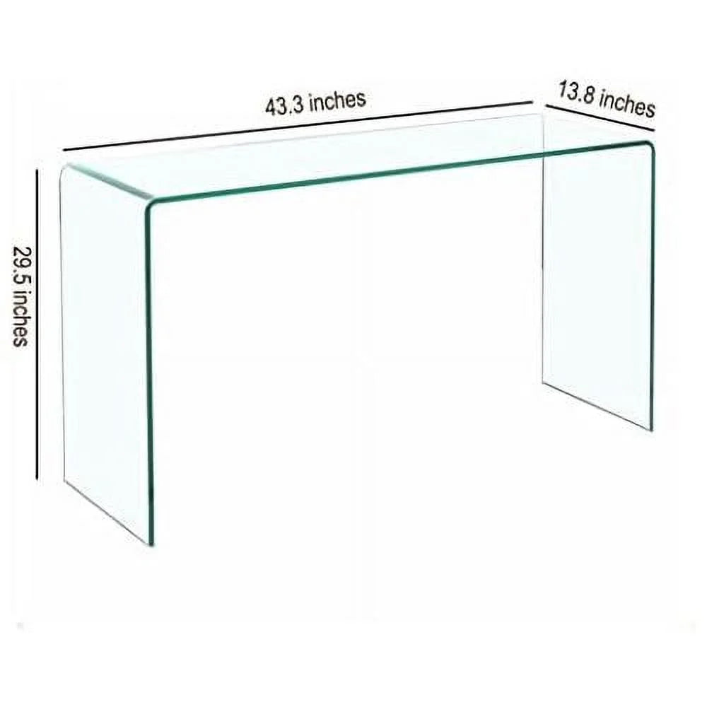 Clear Glass Narrow Console Table R87525