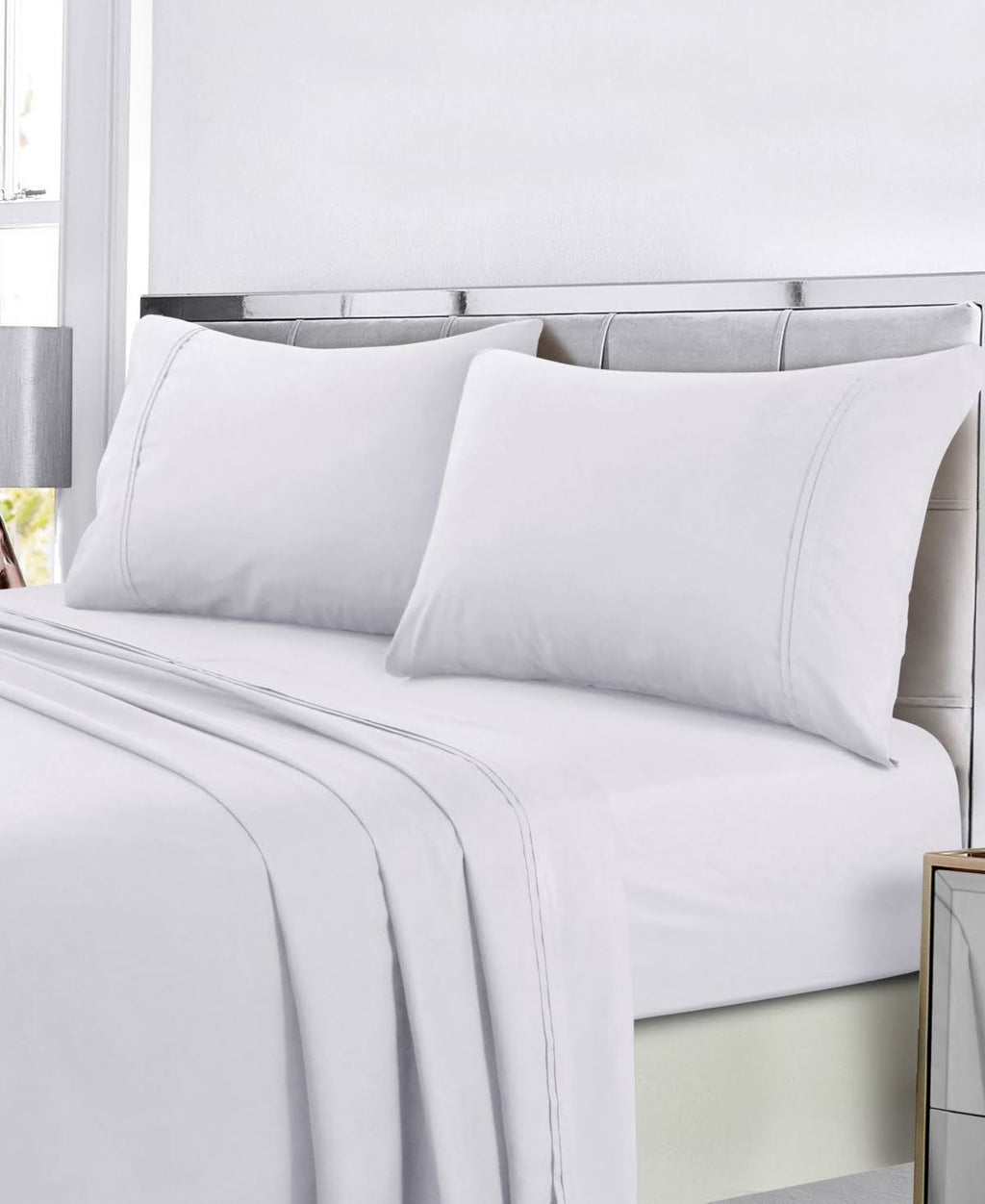 King Dark Red Easy-Care Sheet Set S379181