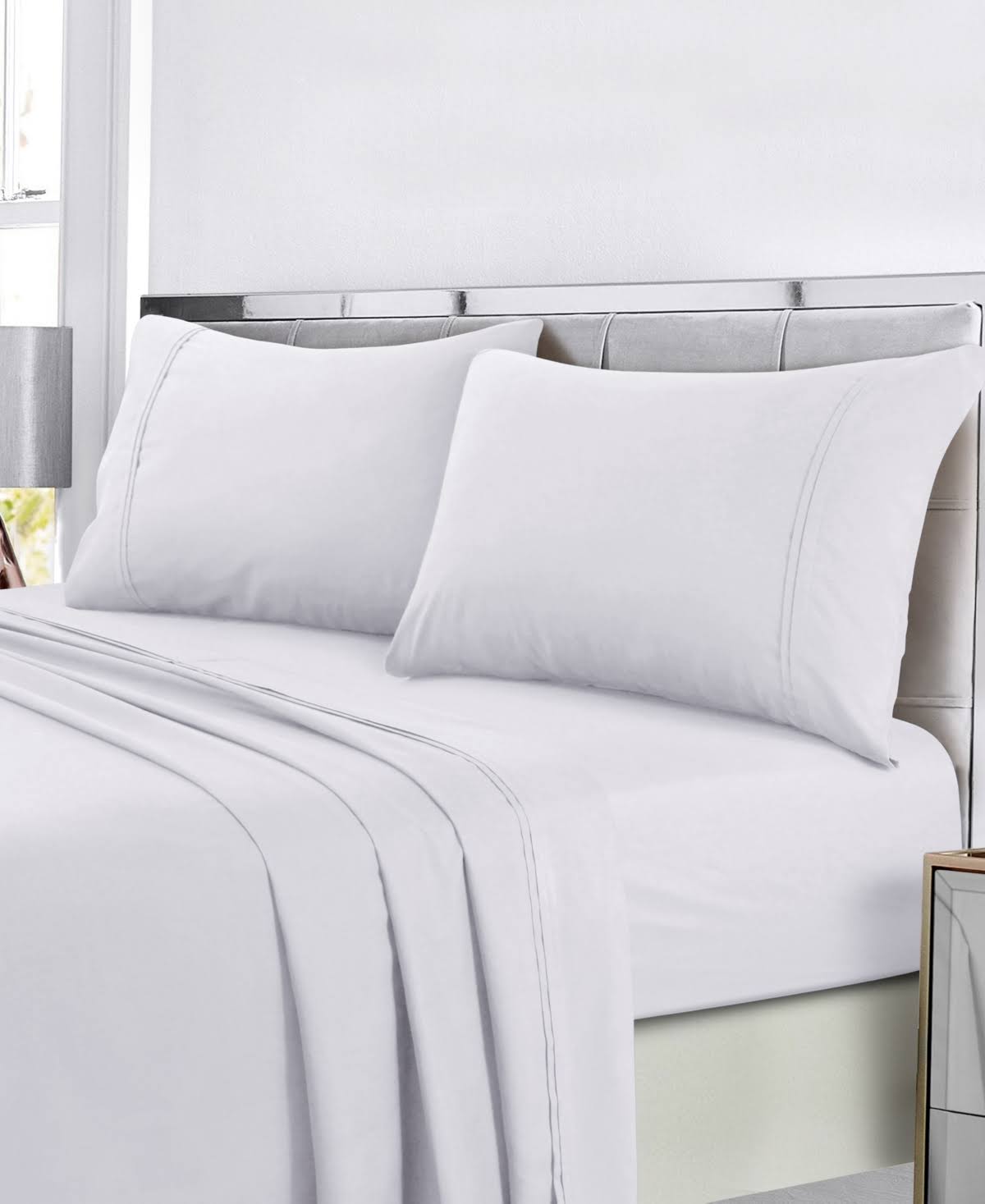 King Dark Red Easy-Care Sheet Set S379181