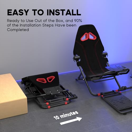 Foldable Racing Simulator Cockpit with Seat Q840