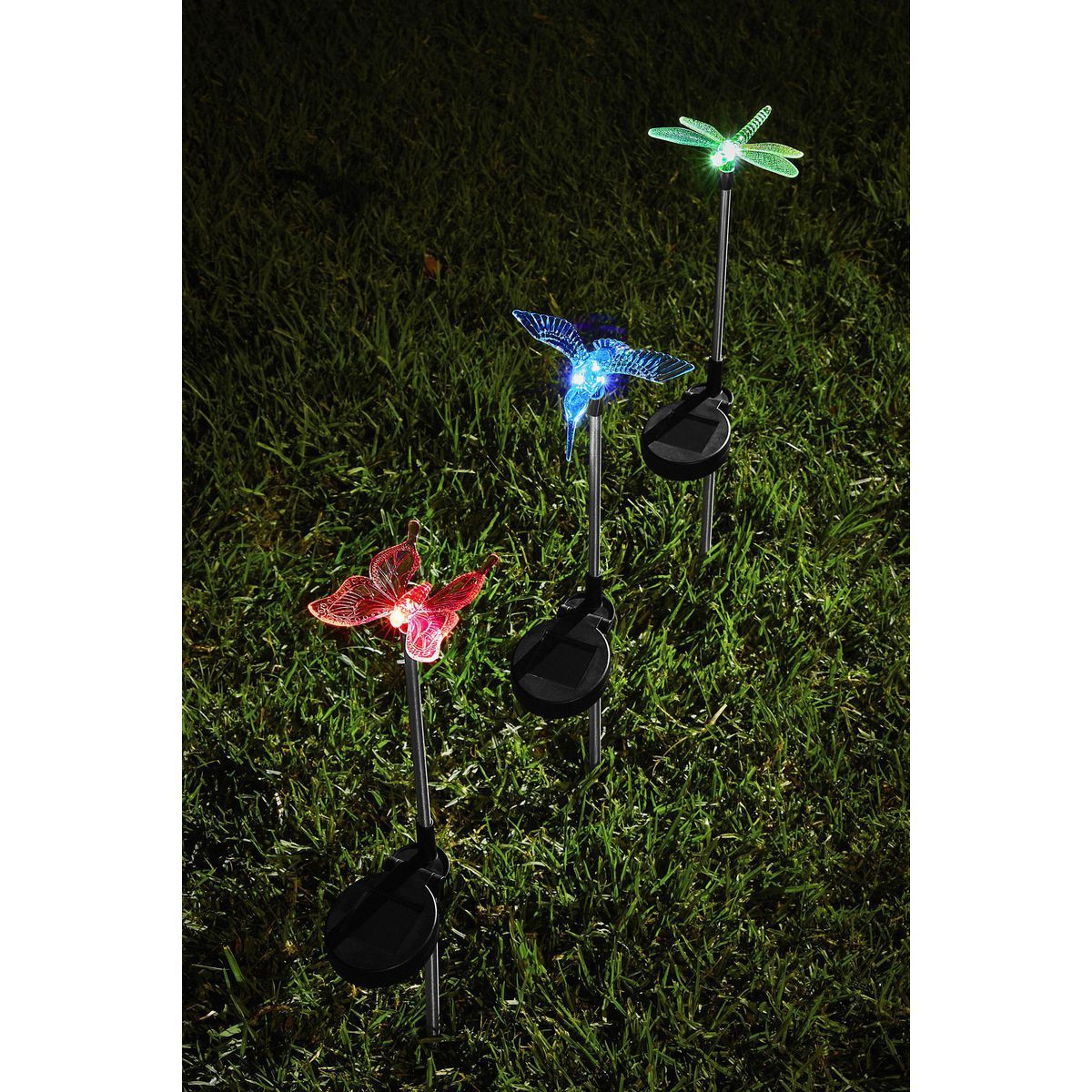Solar LED Garden Decorative Lights 3-Pack Q644