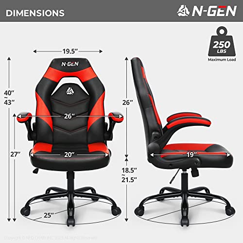 Black Ergonomic PU Leather Computer Chair with Lumbar Support J180