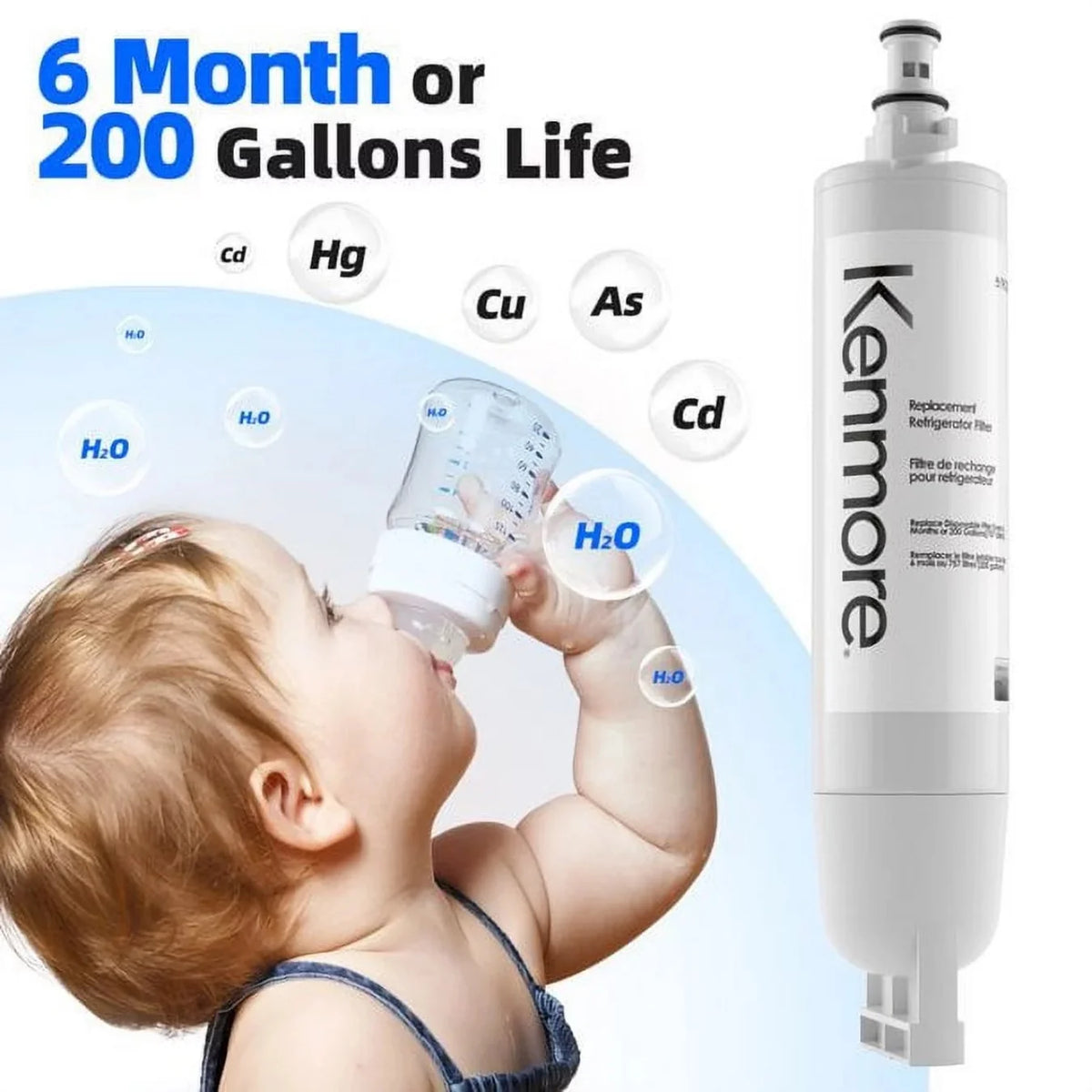 3 Pack Refrigerator Water Filter Replacement U7330