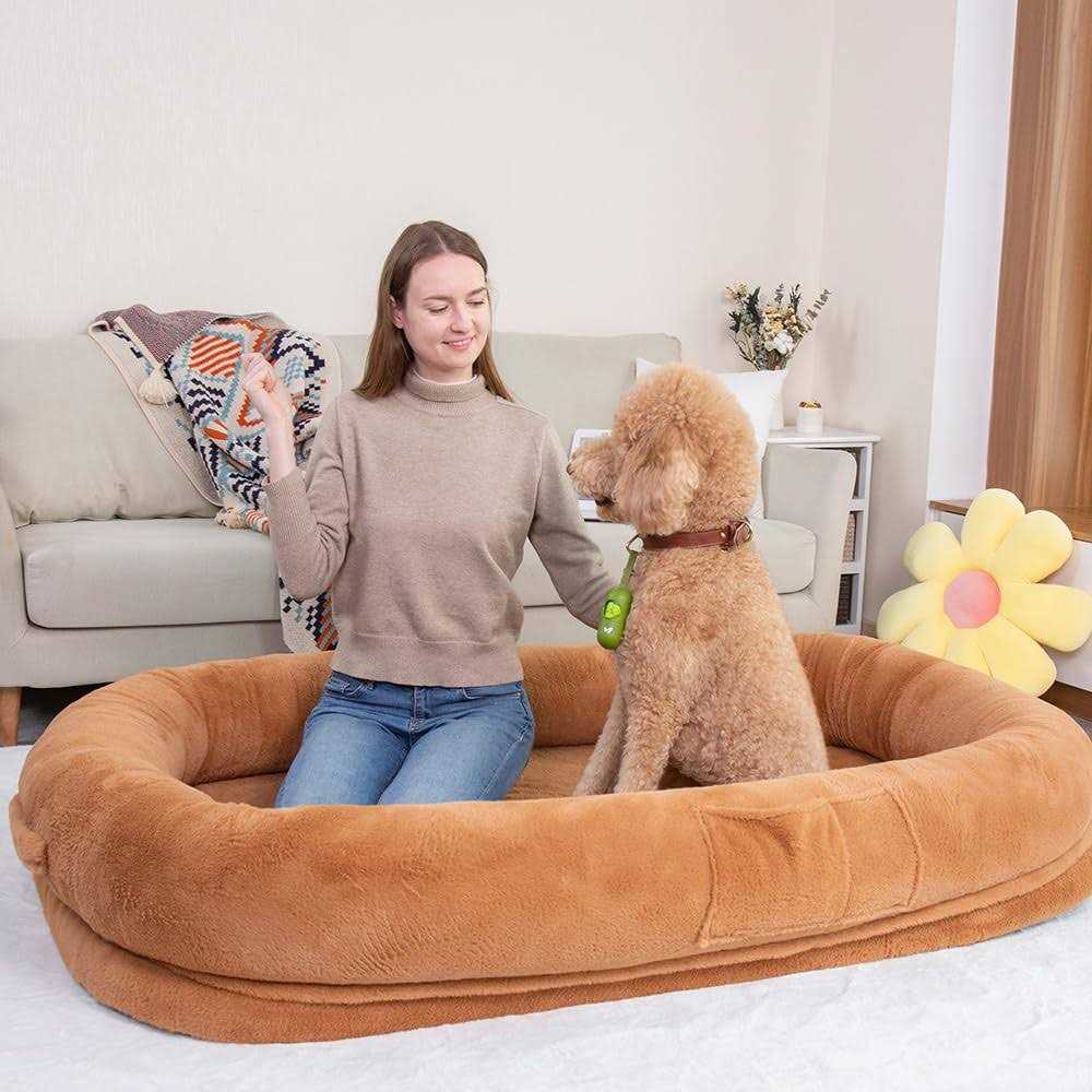 Large Dog Bed with Raised Cushioned Rim V90285