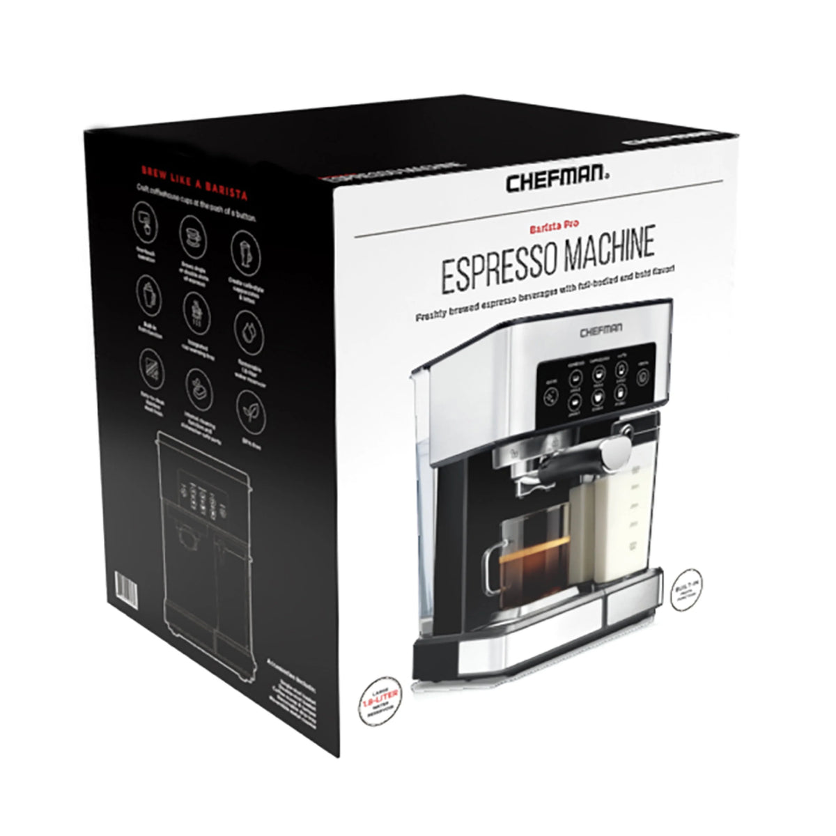 6-in-1 Espresso Machine with Milk Frother I44458