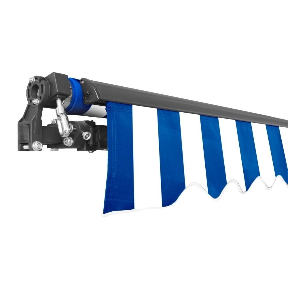 10 x 8 ft. Black Frame Retractable Patio Canopy Awning C479888
